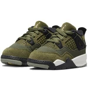 Nike Air Jordan 4 Retro SE Craft Olive Toddler Sneakers